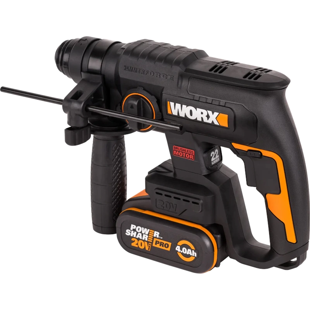 WORX WX381 перфоратор аккумуляторный (1 x 4 Ач, ЗУ)