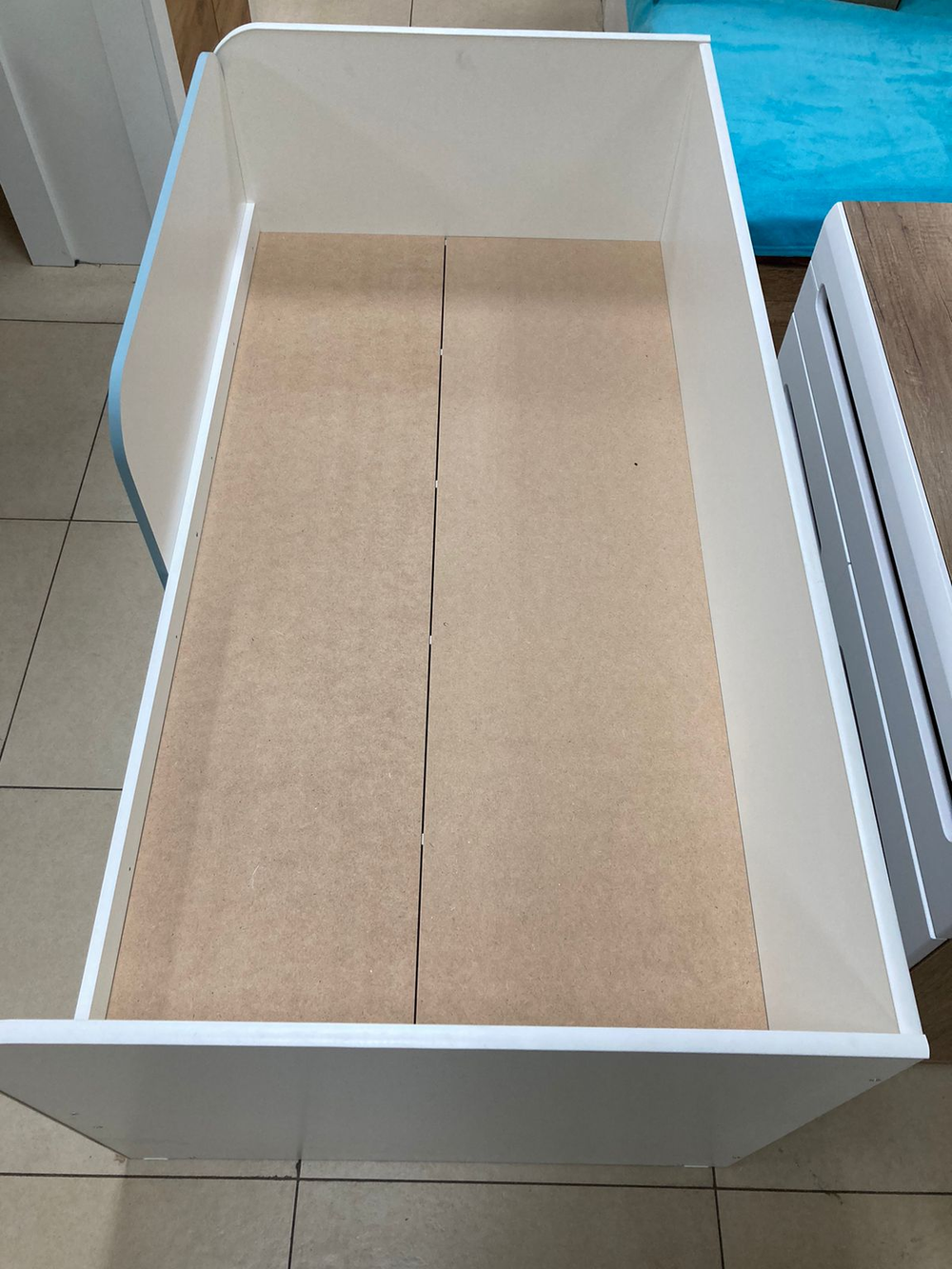 Кровать-софа Кораблик белый/ниагара 800*1600