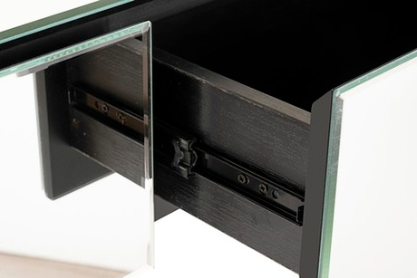 Консоль с ящиками в прихожую 77x35x120см Garda Decor зеркальный фасад