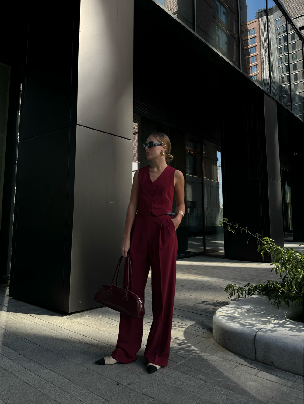 Брюки Office винный