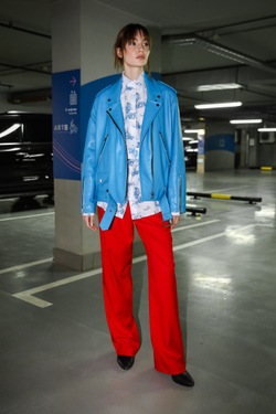 Косуха голубая medium мягкая кожа