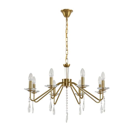 8319/8 CLASSI шампань/прозрачный, металл/хрусталь Люстра E14 8*40W 220V SEVERINA