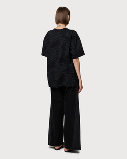 VIVIENNE WESTWOOD RED LABEL ФУТБОЛКА ЧЕРНАЯ С УЗОРОМ LOGO