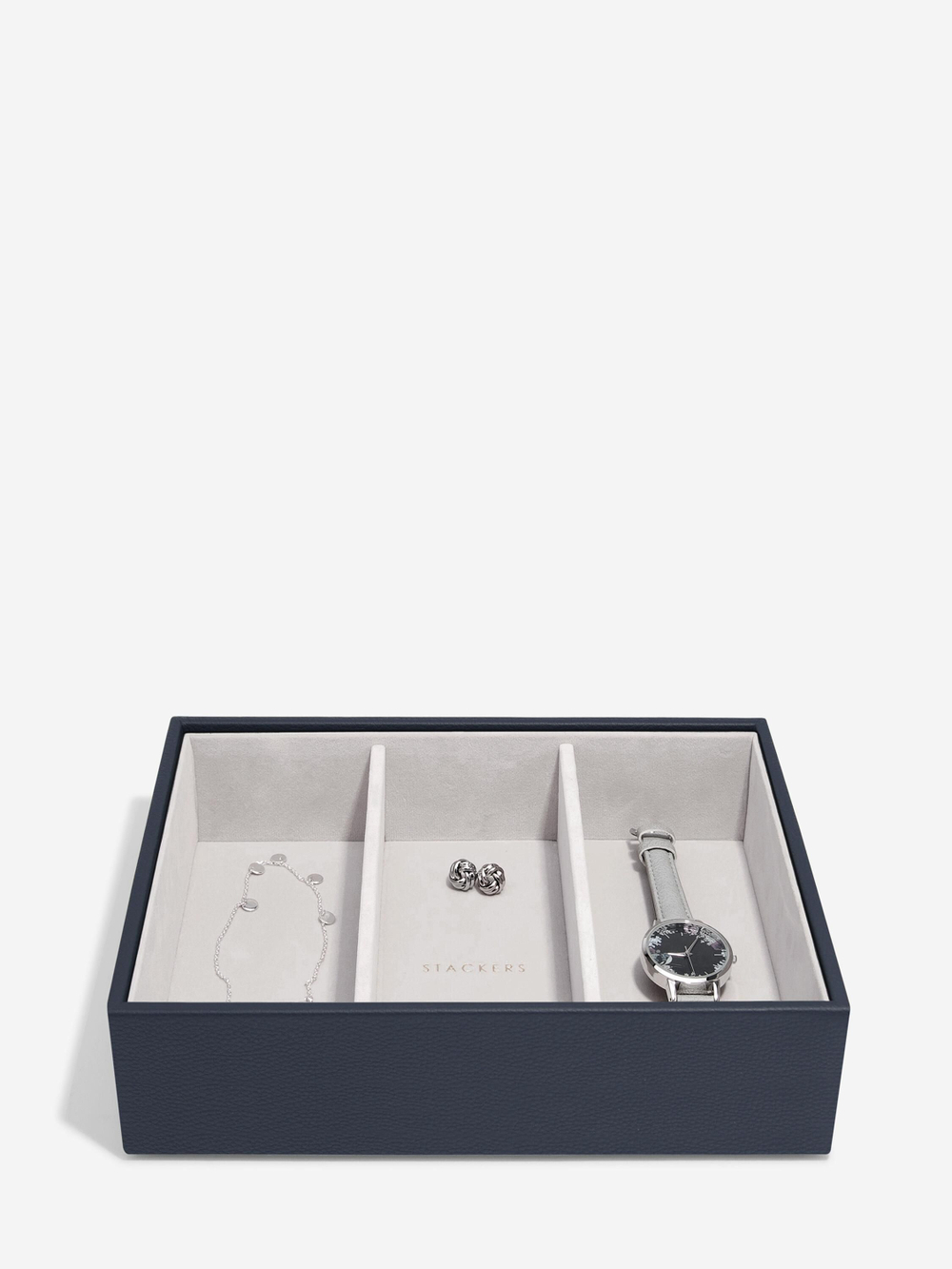 Органайзер для часов и аксессуаров Stackers Classic Watch Accessory Layer, 3 отделения - Mink (#stackers #bam #органайзердляочков #органайзер_для_очков / Искусственная кожа / White / белый / White / Китай / 6 / 300 / 300)