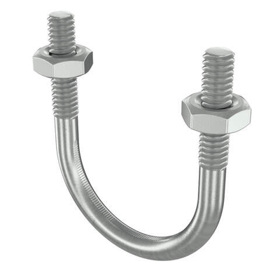 Скоба монтажная U-образная с резьбой М8 с гайками для труб d 2"