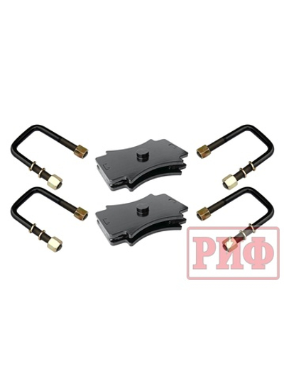 Комплект стремянок и проставок РИФ для лифта задних рессор ГАЗ Соболь 30 мм