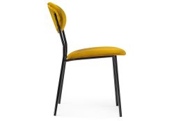 Стул на металлокаркасе Корсе желтый / черный глянец
