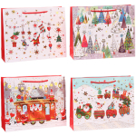 Пакет подарочный «Зимнее веселье» 32*26*10 см, микс