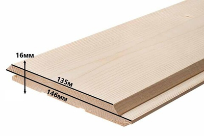 Имитация бруса 146*16*6000мм карельский профиль