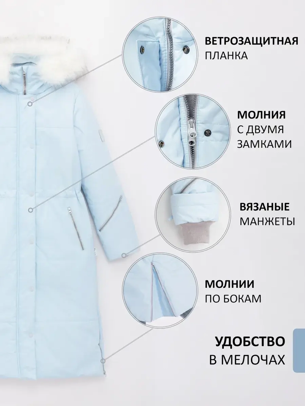 Пальто зимнее для девочки мембрана