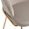 Стул Lime, серо-бежевый микровелюр с золотыми ножками