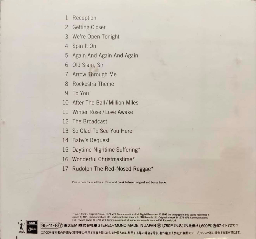 Wings / Back To The Egg (CD)