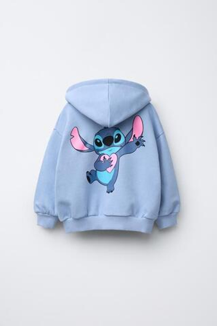 ZARA ТОЛСТОВКА С ПРИНТОМ LILO & STITCH ©, ГОЛУБОЙ