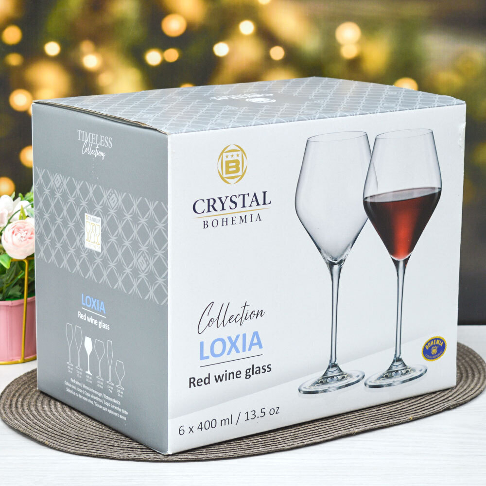 Набор бокалов для красного вина "Loxia" 6шт 400мл