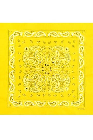 Бандана желтая пейсли огурцы