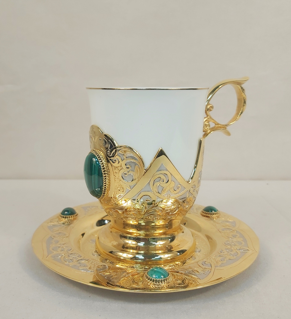 Кофейный набор "Роскошный малахит" - 6