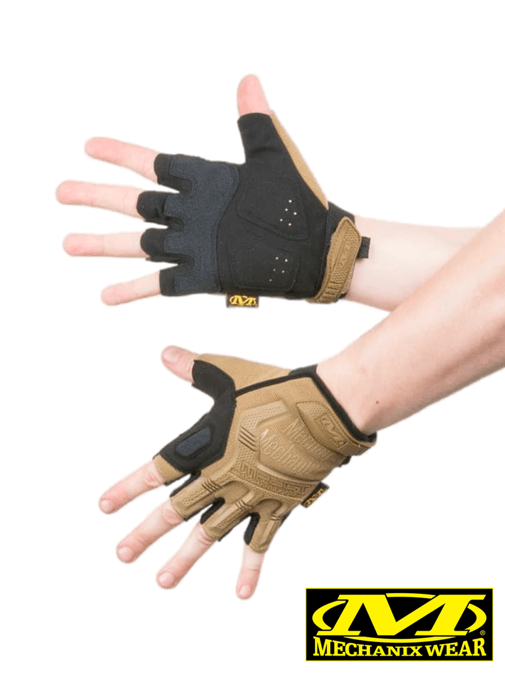 Перчатки беспалые Mechanix M-Pact Fingerless (реплика). Койот