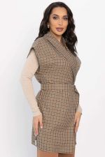 Жилет костюмный Жюлли (бежевый/клетка) Б14490-4М LT Collection