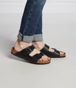 Кожаные шлепанцы arizona Birkenstock - черный(51191)