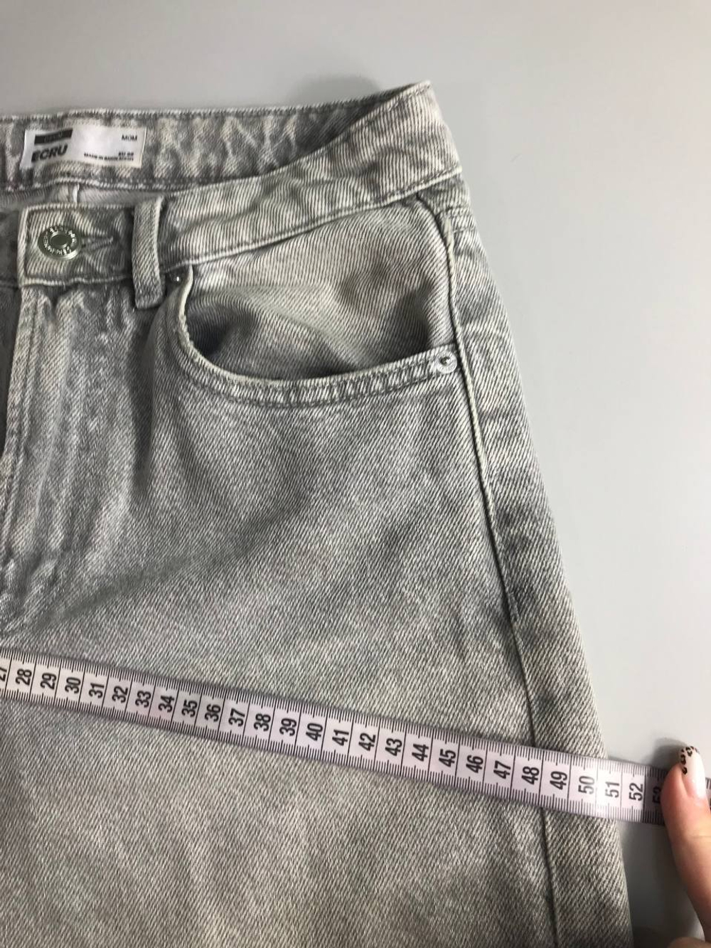 Джинсы Ecru серые, маркировка 38, визуально на 44 размер