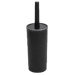 Комплект WC для туалета (ерш + стакан) "Венеция" (черный/серебро)