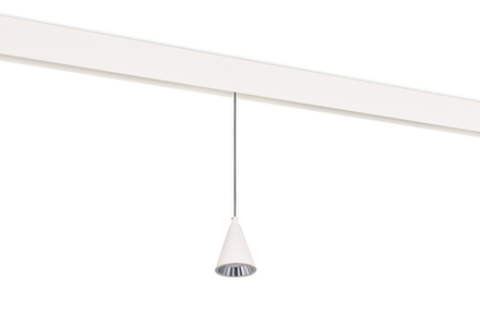 Светодиодный светильник Tring для SPACE Track system 5Вт, D75xH1285 мм, 348Лм, 36°, 3000К, диммируемый 0-10В, Ra >90, белый