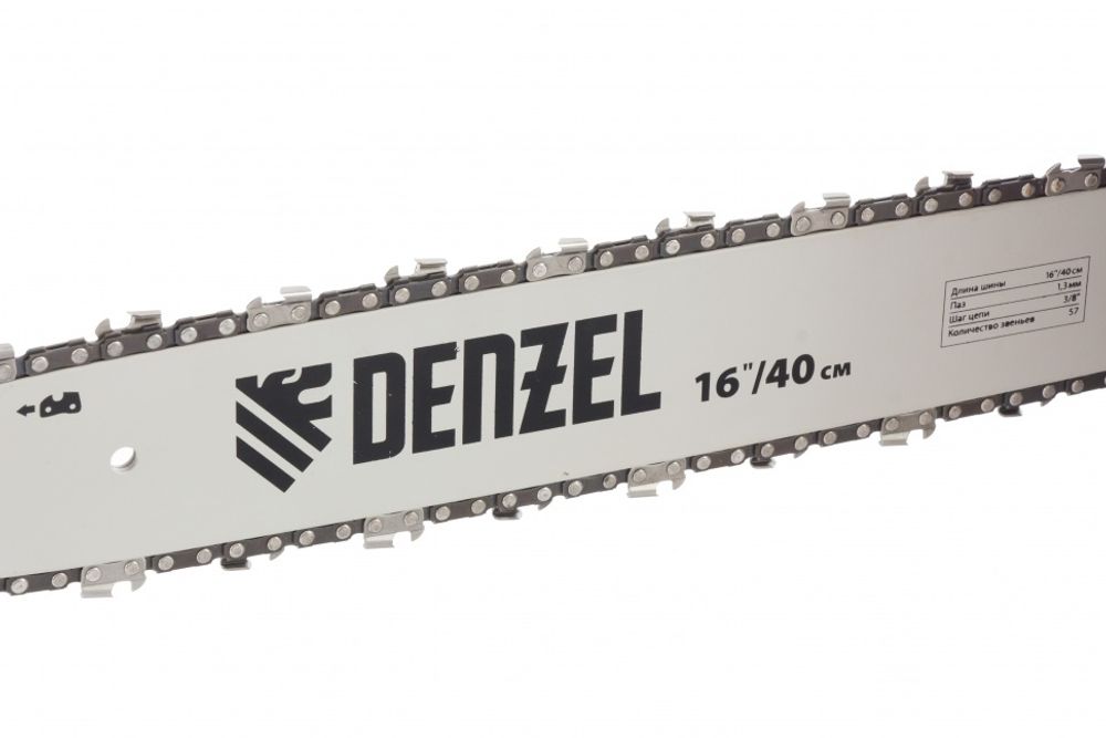 Пила цепная бензиновая DGS-4516, шина 40 см, 45см3, 3,0 л.с., шаг 3/8, паз 1,3 мм, 57 зв// Denzel