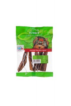 Titbit лакомство для собак вымя говяжье мягкая упаковка 45 гр