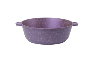 Жаровня 26 см Фуксия с литой крышкой в комплекте