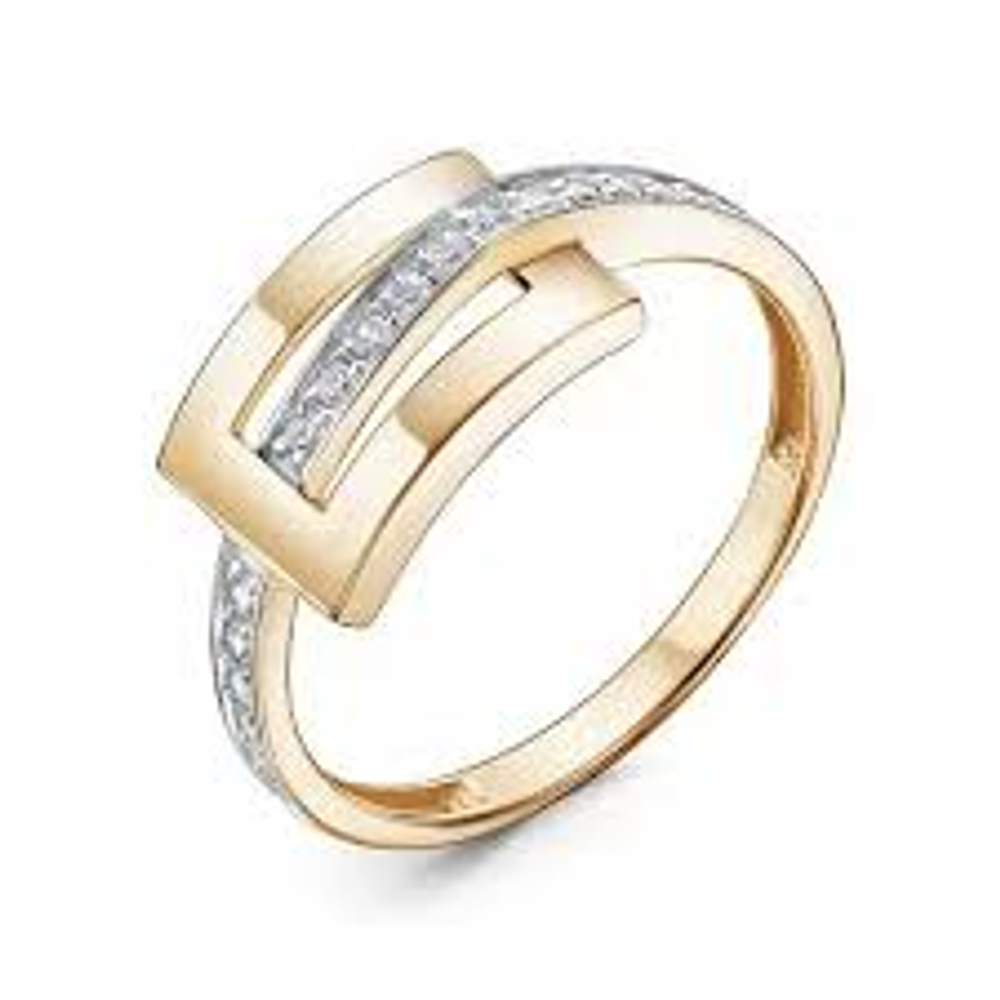 Кольцо из золота с фианитами