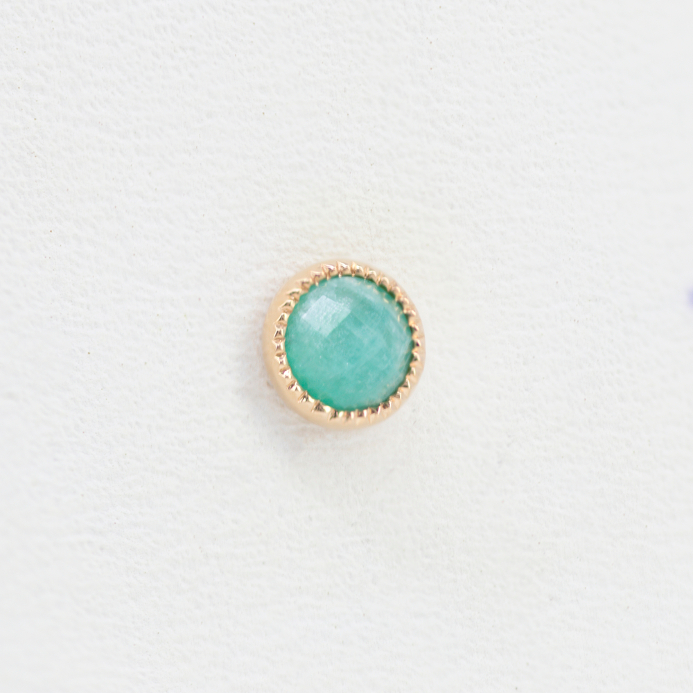 Grisant Cab tops with rose cut stone