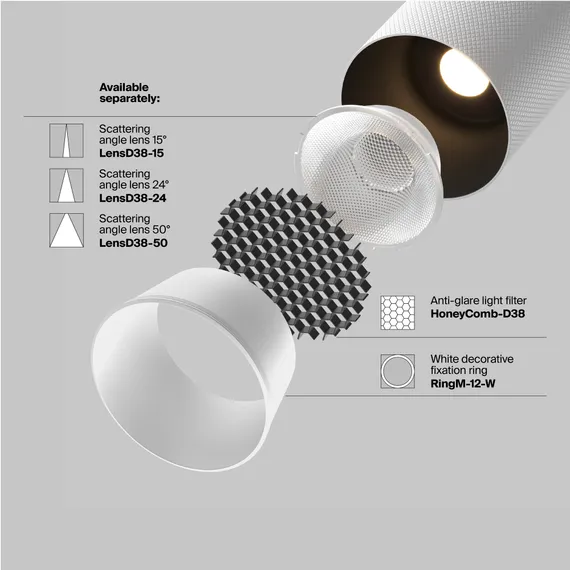 Трековый светильник Мастер / Artisan Exility 3000K 12Вт 36° Technical tr097-2-12w3k-m-bw