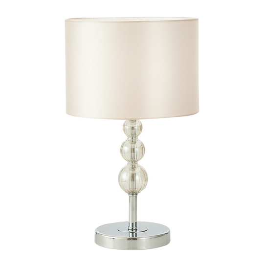 SLE105704-01 Прикроватная лампа Хром/Светло-бежевый E14 1*40W