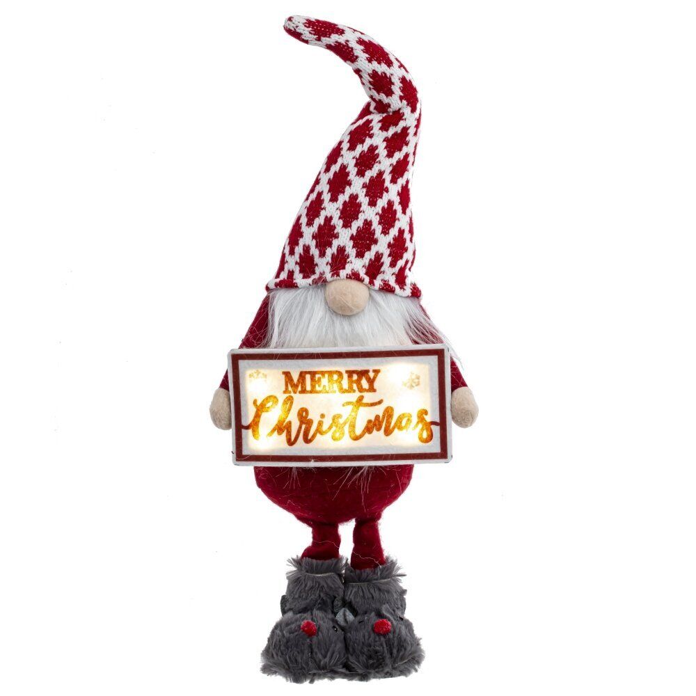 GAEM Игрушка набивная с подсветкой "Гном", L18 W10 H51 см, 2в.