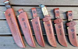 Ножны-чехол для ножа кожаный без гарды Prival Н1 Premium,  для клинка  до 190х45мм