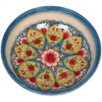 Блинница большая Qora galam Риштанская керамика 20*17см