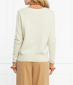 Хлопковый свитер Silvian Heach - бежевый(PGA21034MA)