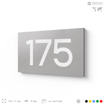 Номер на дверь 175, табличка на дверь для офиса, квартиры, кабинета, аудитории, склада, голубой 120х70 мм, Айдентика Технолоджи