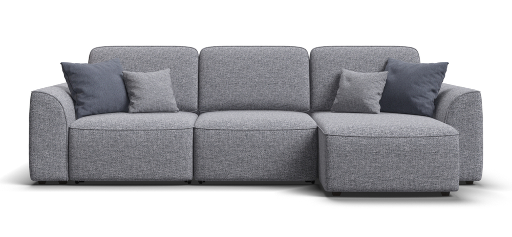 Угловой диван Кинг Рогожка Венто серый