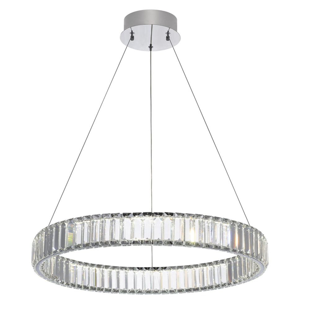 Citilux Чезаре CL338161 LED Люстра хрустальная с пультом Хром