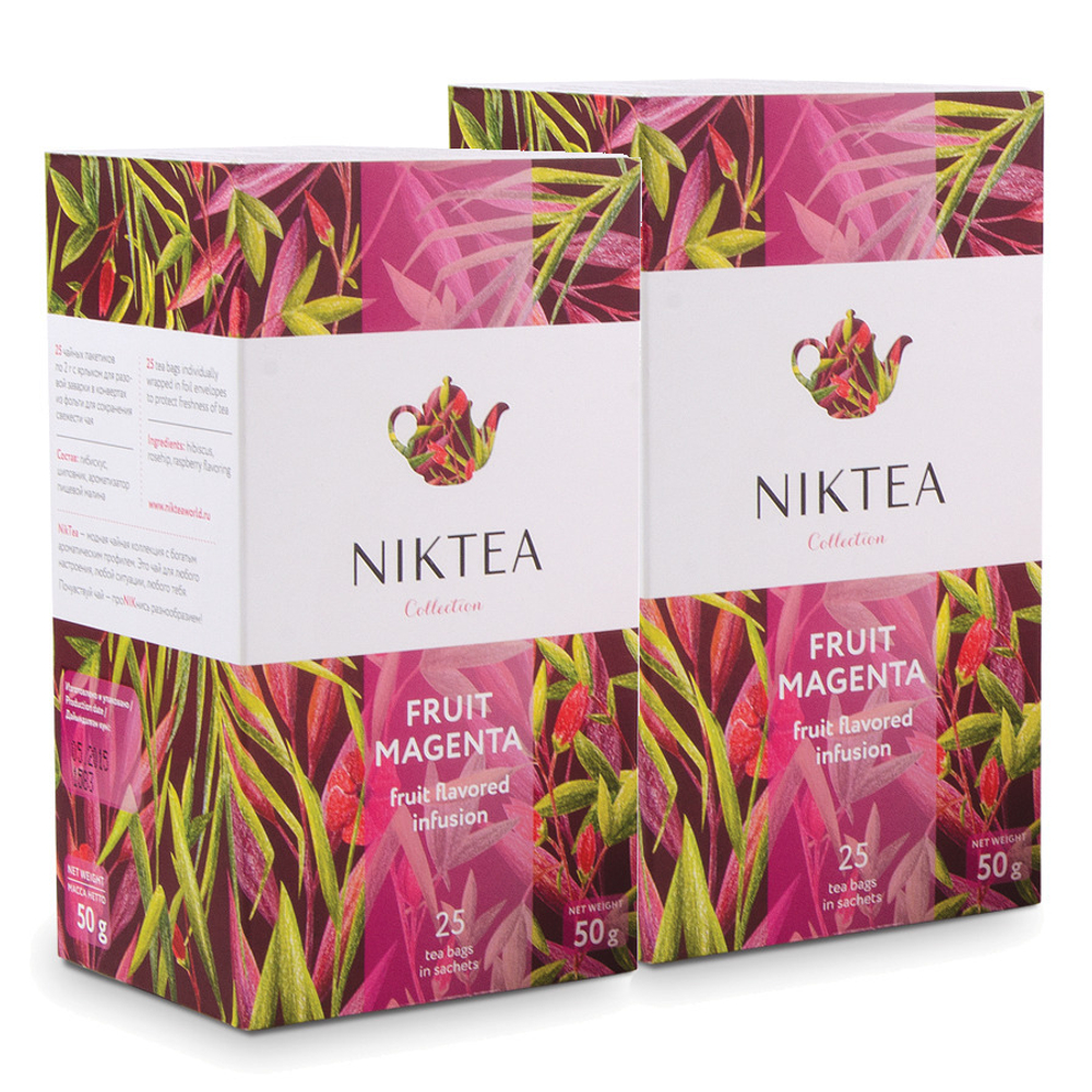 Niktea Fruit Magenta / Фрут Маджента, чай фруктовый в пакетиках, 2 x 25 шт.