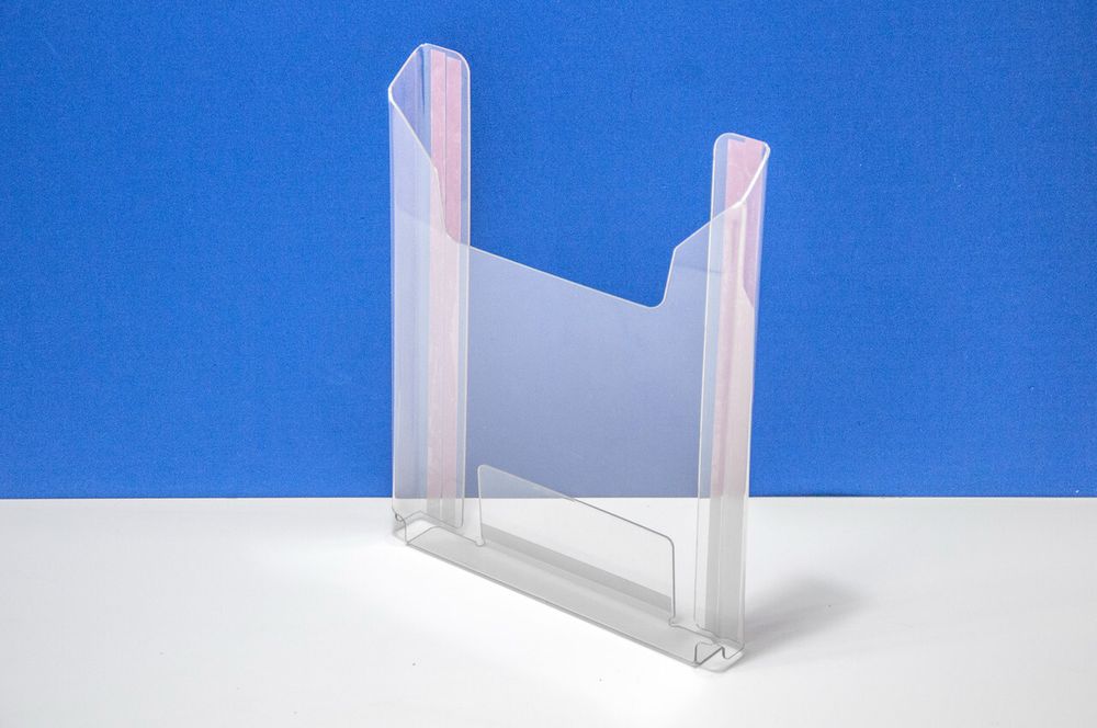 Карман буклетница А4 верт Н=275, 1,5 ПЭТ, 25мм + скотч