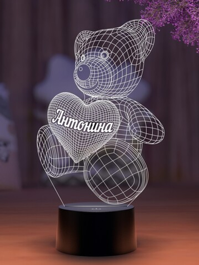 Ночник "Мишка с именем Антонина"