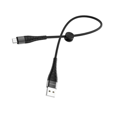 Кабель Borofone BX32 USB-microUSB 2.4A 0.25м Nylon Black