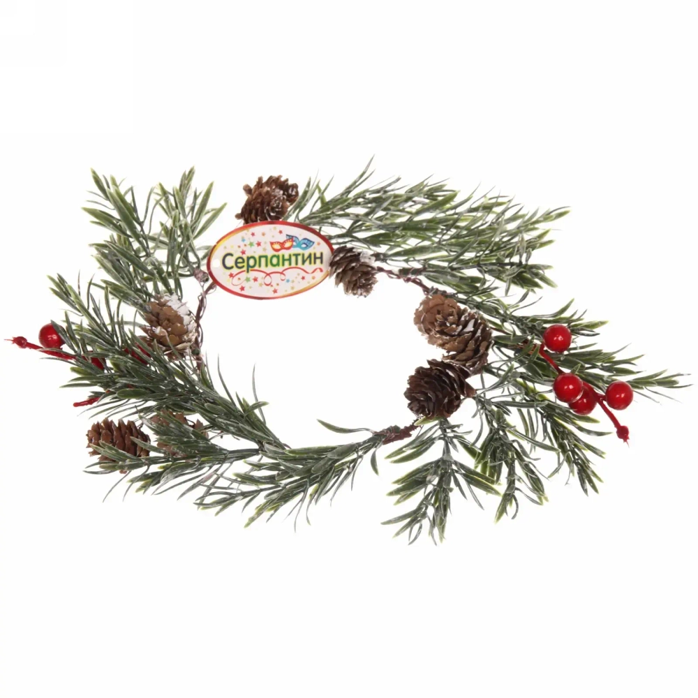 Венок хвойный новогодний «Лесной сюрприз» , 30 см