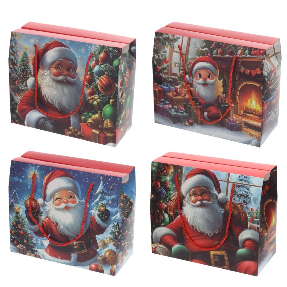 GAEM Пакет подарочный M (бумага 350г/м2, блок 12шт), L27,5 W12,5 H23 см, 4в.