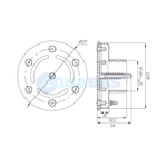 ФП.122.4/1 Форсунка донная регулируемая д.120 2" (наружн.) пленка AISI-316
