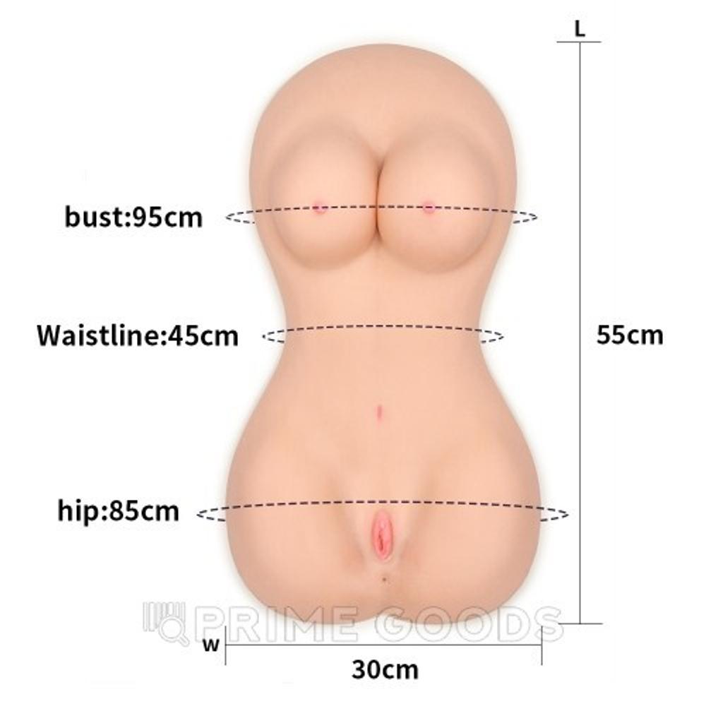3D мастурбатор – женский торс (55 см, вес 9,5 кг.)