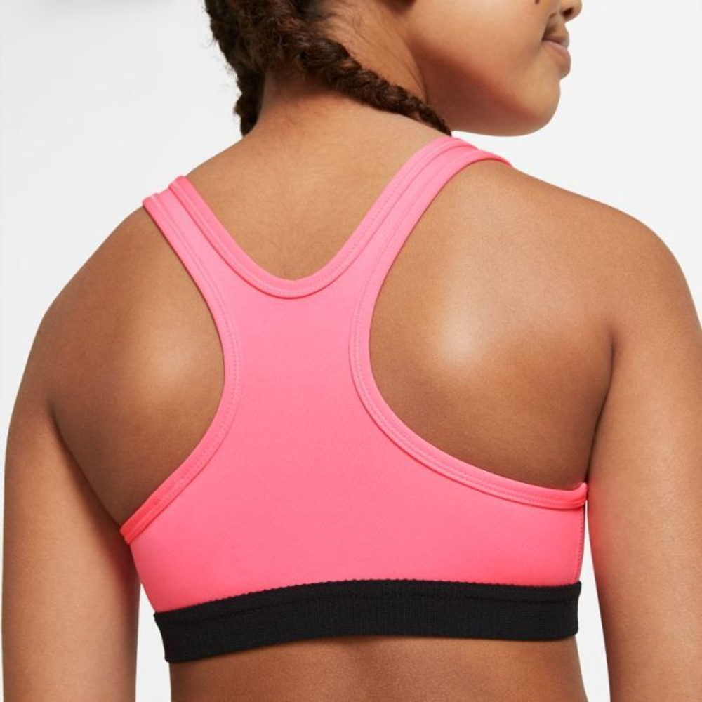 Топ для девочки теннисный Nike Swoosh Bra G - sunset pulse/white