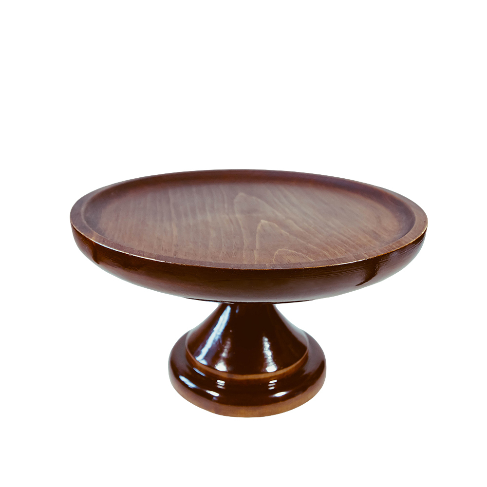 Деревянная тортница, подставка для копкейков и тортов из сибирского кедра 250мм. TR3